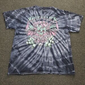 Metallica Nor Cal Skull Tie Dye T Shirt Mens Medium Graphic Band Tee